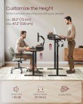 VASAGLE Adjustable Electric Standing Desk with Drawers