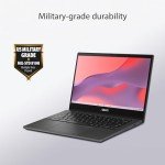 ASUS Chromebook CM14 Laptop, 14" HD Anti-Glare Display (1366x768), MediaTek Kompanio 520, 4GB RAM, 64GB eMMC, ChromeOS, Gray, CM1402CM2A-DS44, Gravity Grey