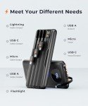 JOYFAR 10000mAh Portable Charger with Built-in Cable
