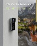 MUBVIEW 2K HD Wireless Doorbell Camera with Chime