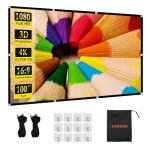 TOWOND 100-Inch HD Projector Screen for Home & Outdoors
