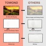 TOWOND 100-Inch HD Projector Screen for Home & Outdoors