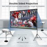 120-Inch Portable Projector Screen with Stand