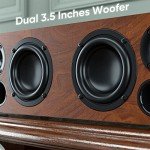 Saiyin 16.5'' Wooden Bluetooth Sound Bar for TV