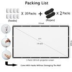 Mdbebbron 150-Inch Foldable Projection Screen 16:9