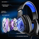 Versatile Gaming Headset with RGB Light and Mic