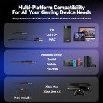 Versatile Gaming Headset with RGB Light and Mic