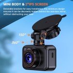E-YEEGER 2.5K Dual Dash Cam with 32GB Card