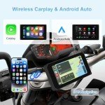 5-Inch Motorcycle Touchscreen with Wireless CarPlay