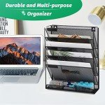 Mesh 5-Tier Desk File Organizer with Tray