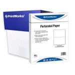 PrintWorks Perforated Half Sheet Paper, 2500 Count