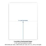 PrintWorks Perforated Half Sheet Paper, 2500 Count