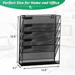 Mesh 5-Tier Desk File Organizer with Tray