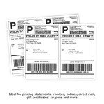 PrintWorks Perforated Half Sheet Paper, 2500 Count