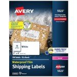 Avery 2" x 4" UltraHold Waterproof Labels, 500 Count