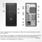 Dell OptiPlex 3000 Series Business Tower Desktop, Intel Core i9-12900K, 64GB RAM, 2TB SSD, DVD-RW, Display Port, RJ-45, HDMI, Wired KB & Mouse, Wi-Fi, Windows 11 Pro, Black