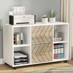 Tribesigns Mobile 2 Drawer File Cabinet - White