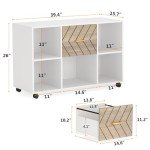 Tribesigns Mobile 2 Drawer File Cabinet - White