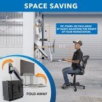 Mount-It! Sit Stand Wall Mount Workstation | Adjustable Height Stand Up Computer Station with Articulating Monitor Mount, Keyboard Tray, & CPU Holder | VESA Mount 75x75 and 100x100 | MI-7905