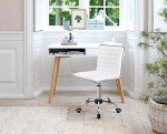 Furmax White Mid Back Vanity Makeup Chair