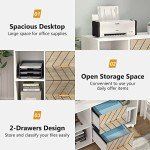 Tribesigns Mobile 2 Drawer File Cabinet - White