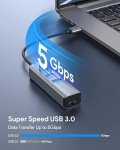 USB 3.0 Hub with Gigabit Ethernet Adapter