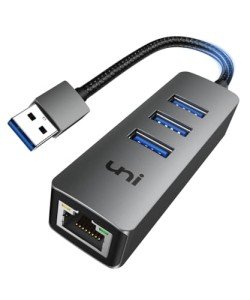 USB to Ethernet Adapter - 4-in-1 Hub