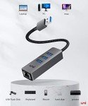 USB to Ethernet Adapter - 4-in-1 Hub