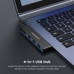 Fidioto 2-Pack USB Hub 4 Ports for Devices