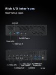 MINISFORUM MS-01 Workstation Core i9-13900H Mini PC 32GB RAM 1TB SSD Micro Computer, 2xUSB4 1xHDMI Display, 2x2.5G LAN Port, 3X SSD Slot, 2x10G SFP+ Port, Support Discrete Graphics Cards