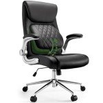 Marsail Ergonomic PU-Leather Office Chair with Lumbar Support