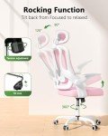Kensaker Ergonomic Pink Office Chair with Lumbar Support