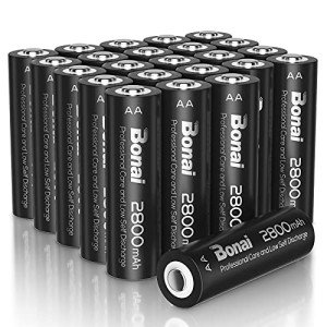 BONAI 2800mAh Rechargeable AA Batteries – 24 Pack