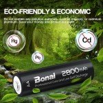 BONAI 2800mAh Rechargeable AA Batteries – 24 Pack