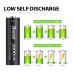 BONAI 2800mAh Rechargeable AA Batteries – 24 Pack