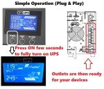 OPTI-UPS DS1000E 1000VA Pure Sine Wave UPS
