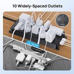TROND 10-Outlet Surge Protector with USB Ports