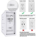 POWRUI 6-Outlet Surge Protector with USB Ports
