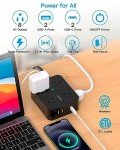 Ultra Thin Power Strip with 8 Outlets & USB Ports