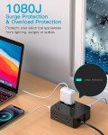 Ultra Thin Power Strip with 8 Outlets & USB Ports