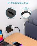 Ultra Thin Power Strip with 8 Outlets & USB Ports
