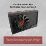 Rockville 12" 1200W Slim Powered Car Subwoofer