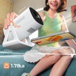 Portable 4K Mini Projector with Adjustable Stand