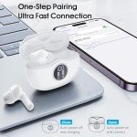 HKERR Wireless Earbuds with Noise Cancelling & Bass