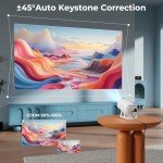 Portable 4K Mini Projector with Adjustable Stand