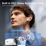 HKERR Wireless Earbuds with Noise Cancelling & Bass