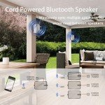MWAU 400W Outdoor Bluetooth Speakers (2-Pack)
