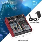 PYLE 4-Channel Bluetooth DJ Mixing Console