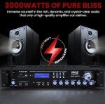 Pyle Bluetooth Power Amplifier - 3000W Audio Receiver