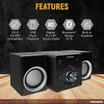 Magnavox MM442 Bluetooth CD Shelf System with Remote